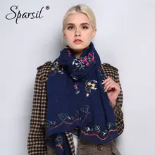 Sparsil весенний шарф из хлопка и льна, женские шали, высокое качество, вышивка, дорожные шарфы, тонкий мягкий большой хиджаб, женский шарф