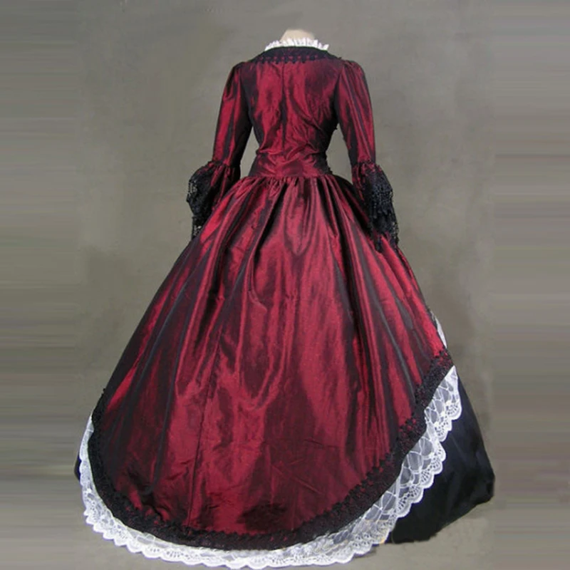 wine-red-and-black-marie-antoinette-masked-ball-victorian-dress2
