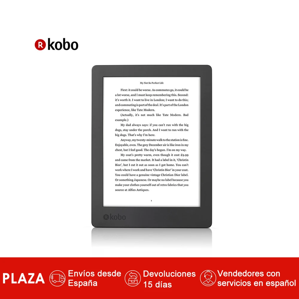 

EReader Kobo Aura H2O 2nd Edition 6,8"tactil impermeable Ebook reader 8 gb WiFi pantalla de alta resolucion de 1440x1080 pixeles