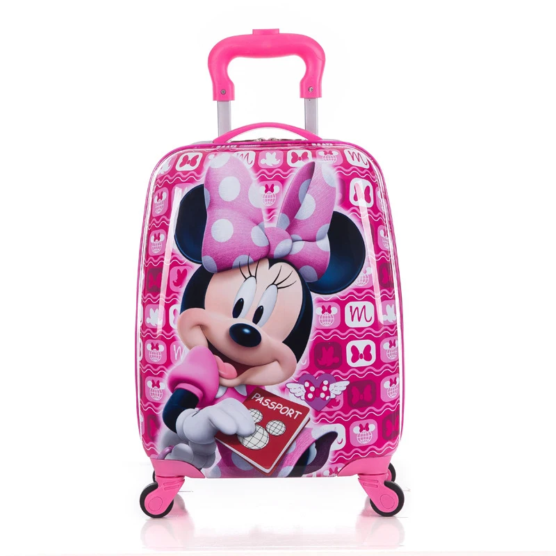 

Children's Suitcase Child Trolley case Luggage kids Schoolbags travel Suitcase with Wheels 3D Cartoon Travel case kid's Toys box