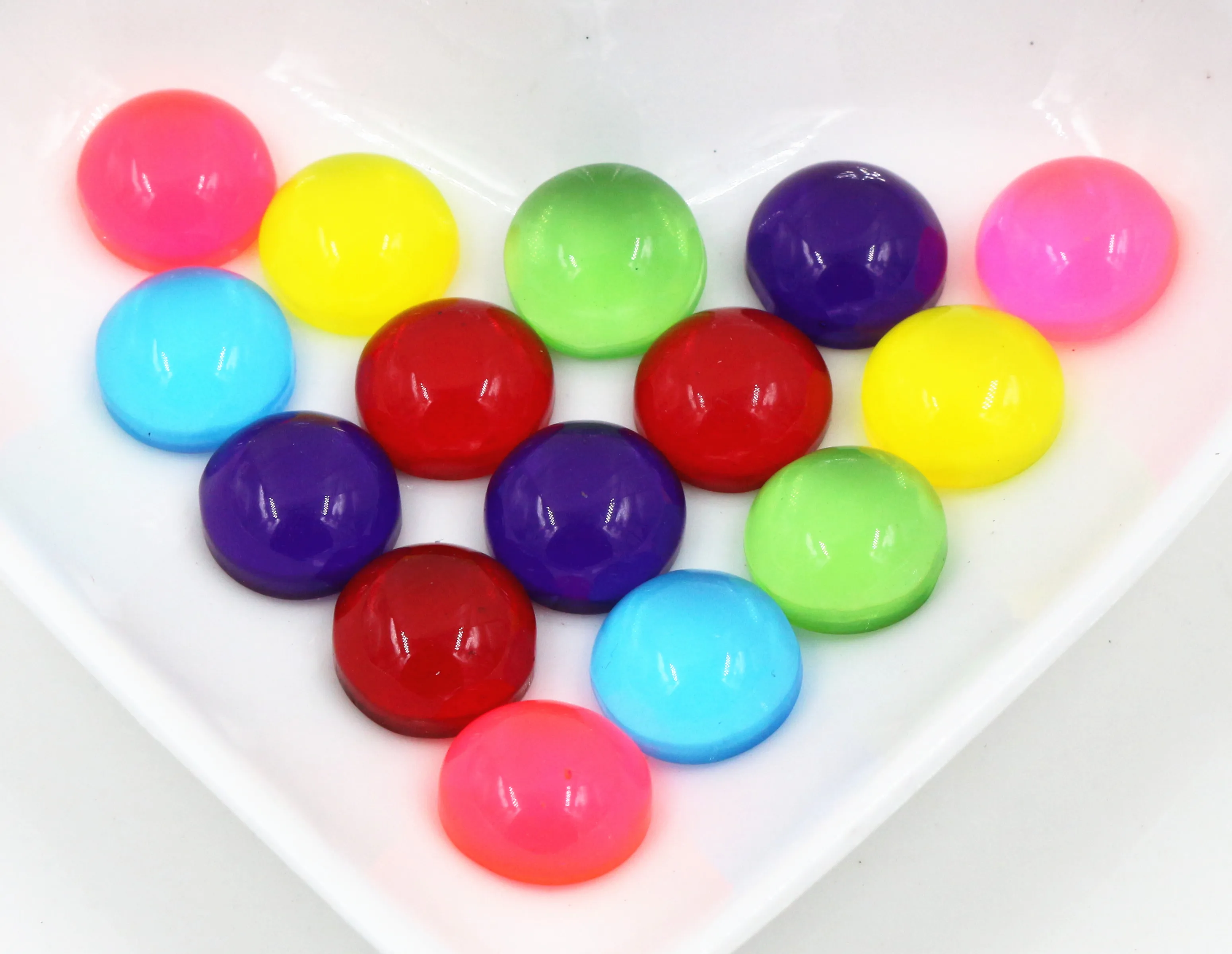 

New Fashion 40pcs 12mm Mix Colors Flat back Resin Cabochons Cameo G6-13