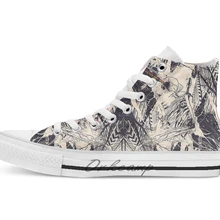 Envision/Новинка; дизайнерская дышащая Повседневная Высокая обувь на шнуровке; Холщовая обувь кеды