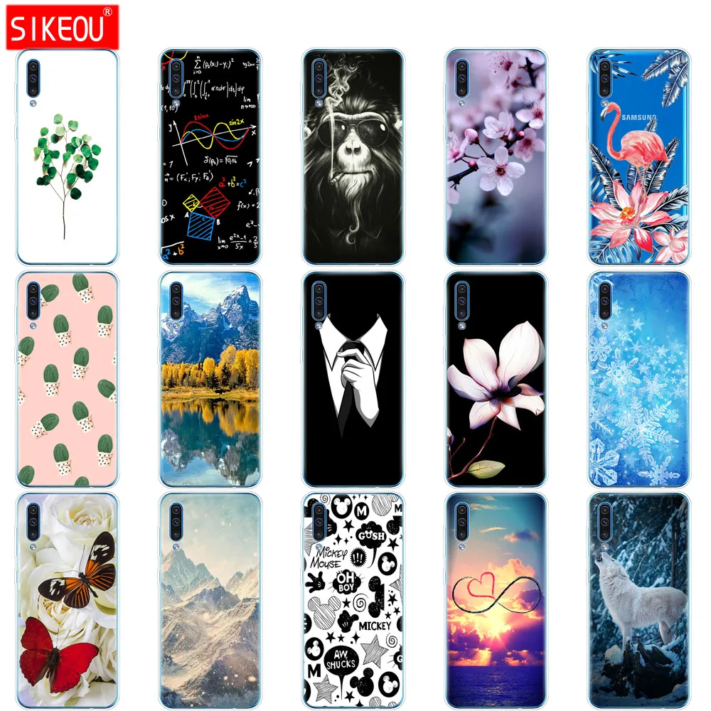 

For Samsung Galaxy A50 Case Silicone Transparent Back Cover Phone For Samsung A50 A505 A505F SM-A505F Soft Case 6.4 protect bags
