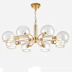 Лофт Люстры В индустриальном стиле стеклянный медальон огни современный минималистичный дизайн люстра висящая в гостиной ресторан лампы