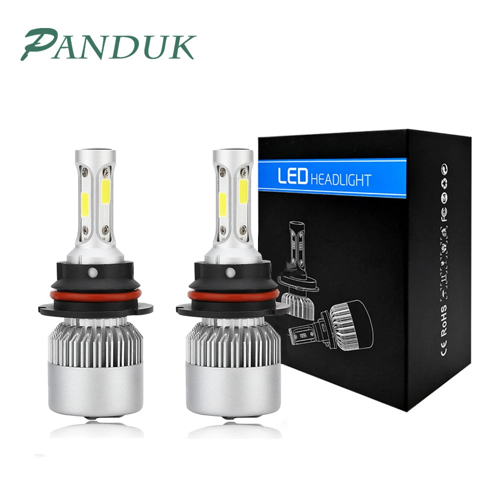 PANDUK H1 H4 Светодиодные Автомобильные фары H11 светодиодные лампы H3 H7 H13 9005 9006 9007 H27