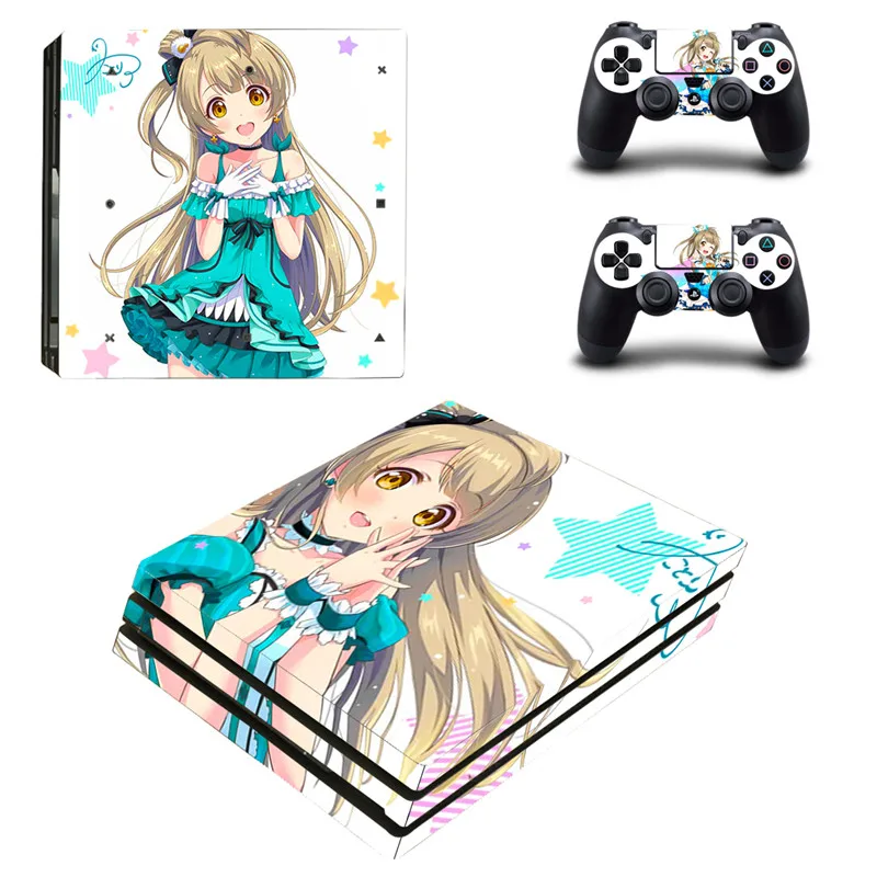 Lovely Anime Girl Lovelive Game Ps4 Pro Skin Sticker For Sony Playstation 4 Promotion Console 2pcs Controller Protection Film Consoleskins Co