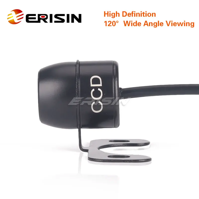 Erisin ES580 18 мм Mini 120 цветная CCD Автомобильная направляющая для камеры заднего