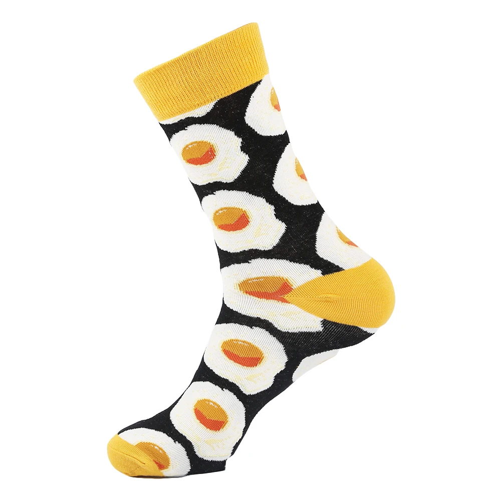 VPM Красочные мужские носки Harajuku красочные счастливые Смешные Череп яйцо авокадо Зебра повседневные хлопковые носки для свадьбы Рождественский подарок - Цвет: A72
