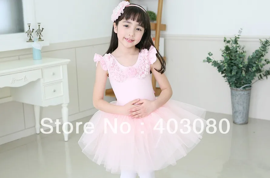И розничная, Корейская розовая балетная юбка для детей от 4 до 8 лет танцевальное платье для девочек Детский танец и досуг