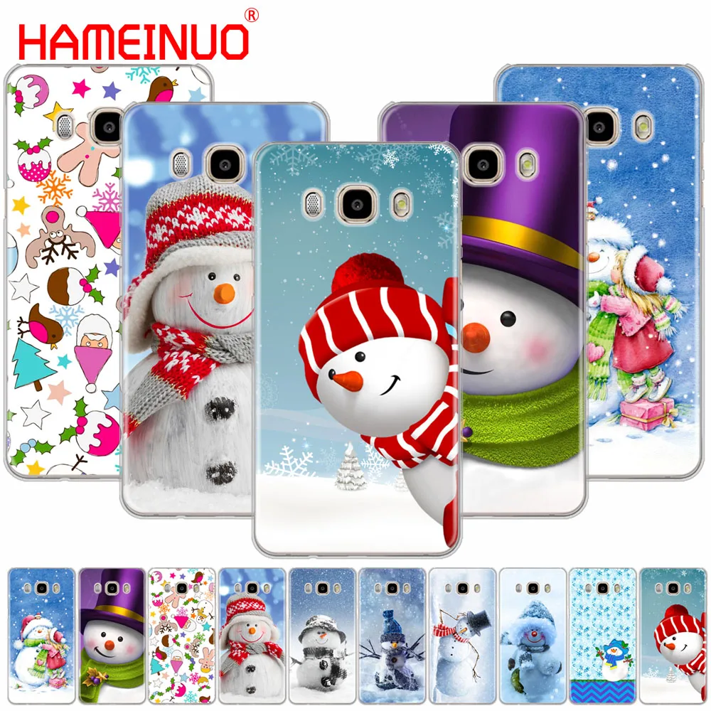 

HAMEINUO Christmas Cute snowman snowflake cover phone case for Samsung Galaxy J1 J2 J3 J5 J7 MINI ACE 2016 2015 prime