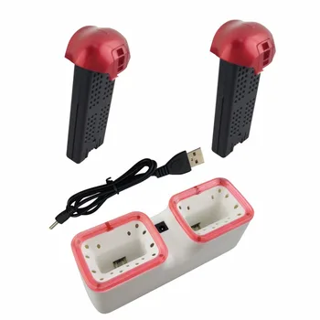 

Aircraft spare parts for the SYMA X22 X22W UAV Red Lithium Battery 2PCS 3.7V 400mah + 2-in-1 Charger