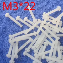 M3*22 22mm 1 pcs white Round Head nylon Screw plastic screw Insulation Screw brand new RoHS compliant PC/board DIY hobby etc