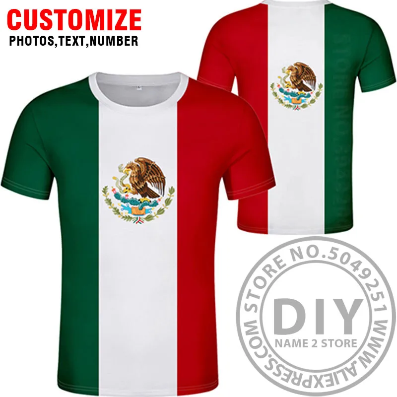 THE UNITED STATES OF MEXICO t shirt logo free custom name number mex t-shirt nation flag mx spanish mexican print photo clothing - Цвет: Style 1