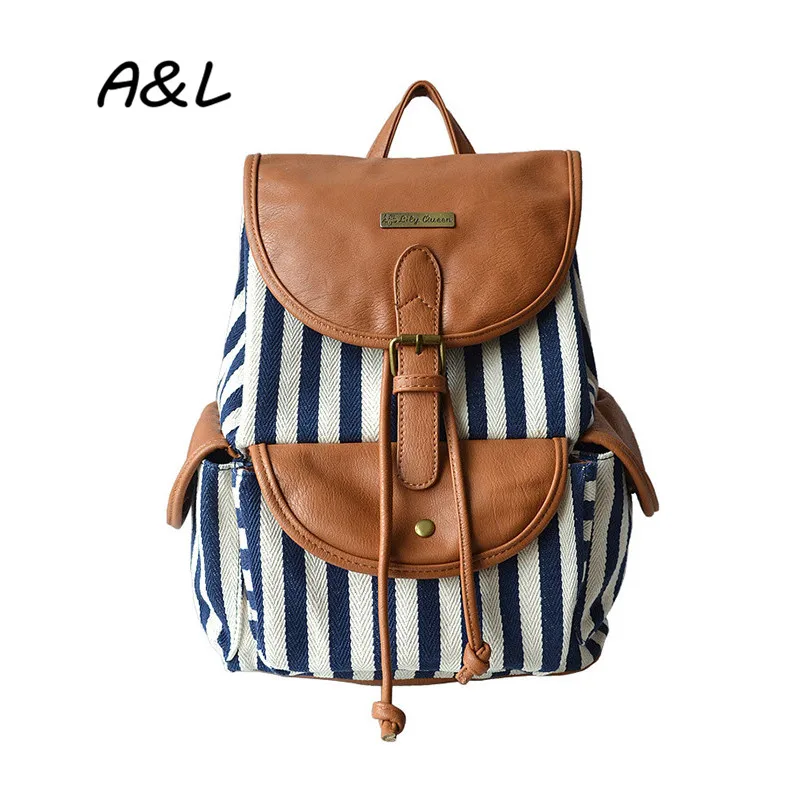 

Women Canvas Backpack School Teenager Stylish Backpack Girl Casual Printing Patchwork Bag Lady Outdoor Travelling Package B0057