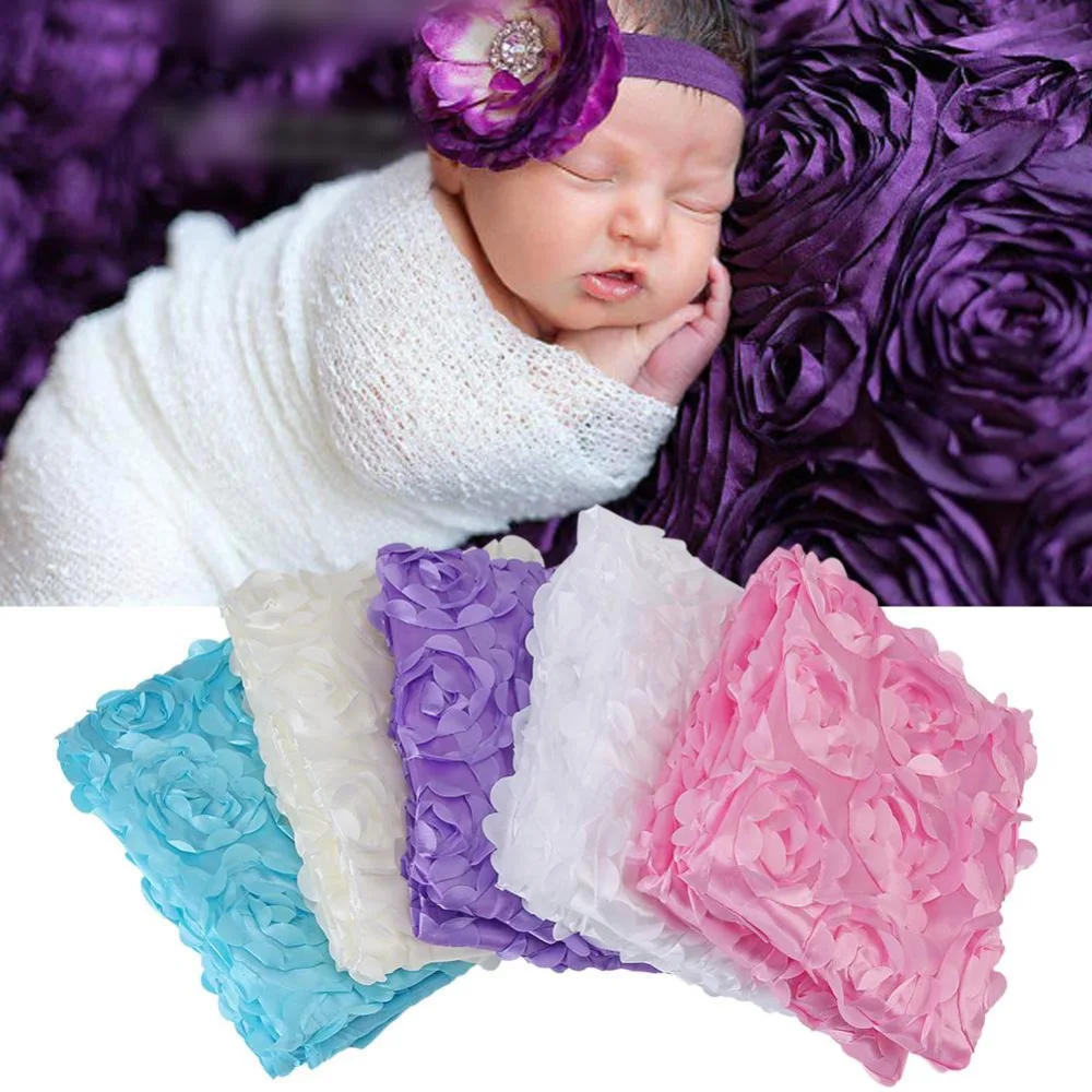 Buy 100*60cm Wraps Mini Blanket Stretch Rose Flower
