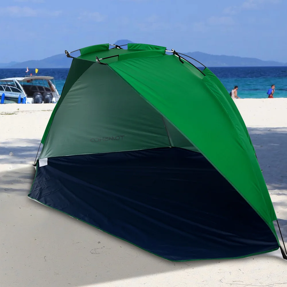 Быстрое открытие палатки пляж тент укрытие от солнца полуоткрытый водонепроницаемый тент Сверхлегкий для наружного кемпинга рыбалки пикника парка