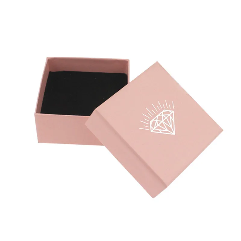 

Wholesale Fashion Jewelry Box pink color Boxes for Earrings/Pendant Box 7.3*7.3*3.5 Display Packaging Gift Box
