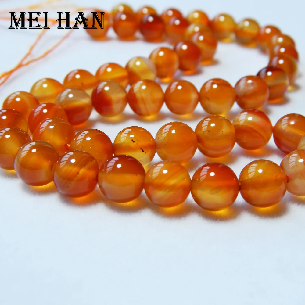 

Freeshipping Meihan (2strands/set) natural 8mm red carnelian sommth round loose beads stone for jewelry making design wholesale