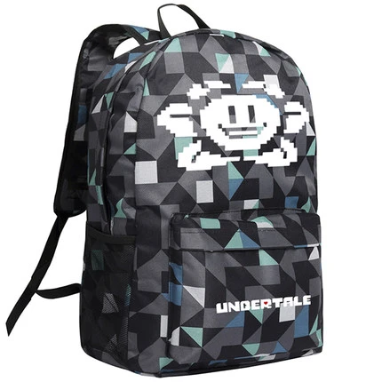 ゲームキャラクター Undertale バックパック花柄サンセリフスクールバッグ少年少女のため Bags For Boys Pattern Backpackschool Bags For Aliexpress