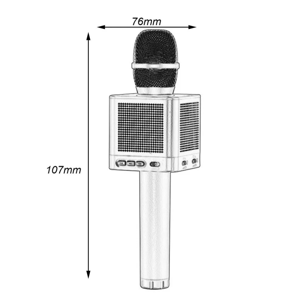 Многофункциональный Micgeek Q10S Модернизированный Беспроводной микрофон КТВ караоке звука высокого качества волна 4 колонки стены пожимая бас-гитара