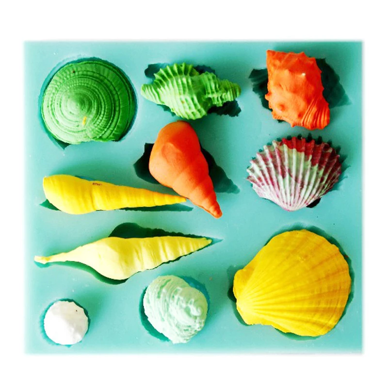 Sea Fish Shell Cake Soap Mold Silicone Mould For Candy Chocolate Cookie Craft