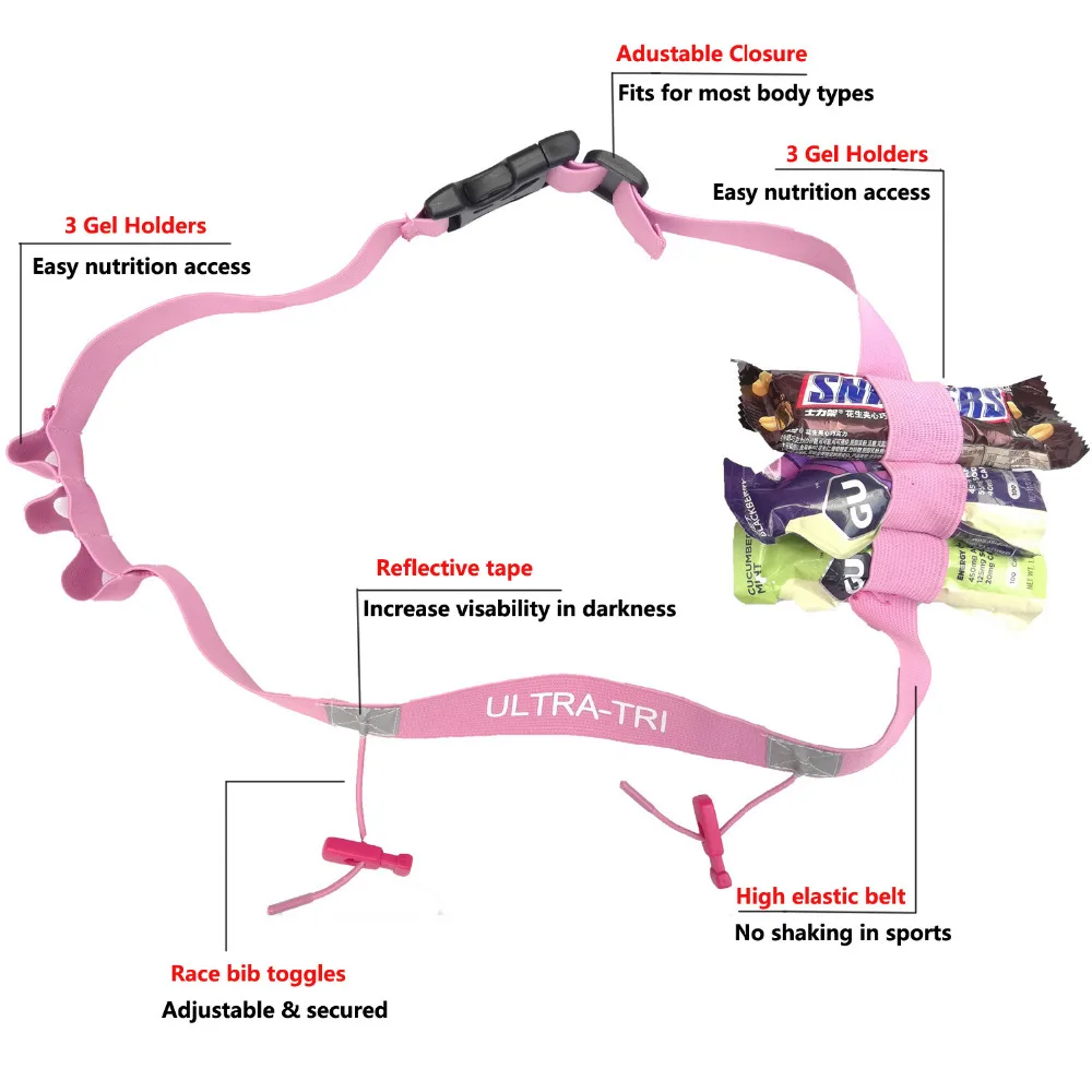 ULTRA-TRI марафон гонки номер ремень Триатлон бег гонки для талии, живота, эластичная лента Спорт на открытом воздухе для талии 75 см-110 см