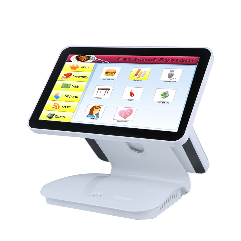 Двойной экран POS машина все в одном pos система windows os терминал для розничной
