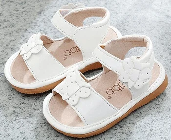 

little girls squeaky shoes squeakers 1-3 years kids handmade summer shoes nina sapatos fun baby shoes navy blue canvas sandals