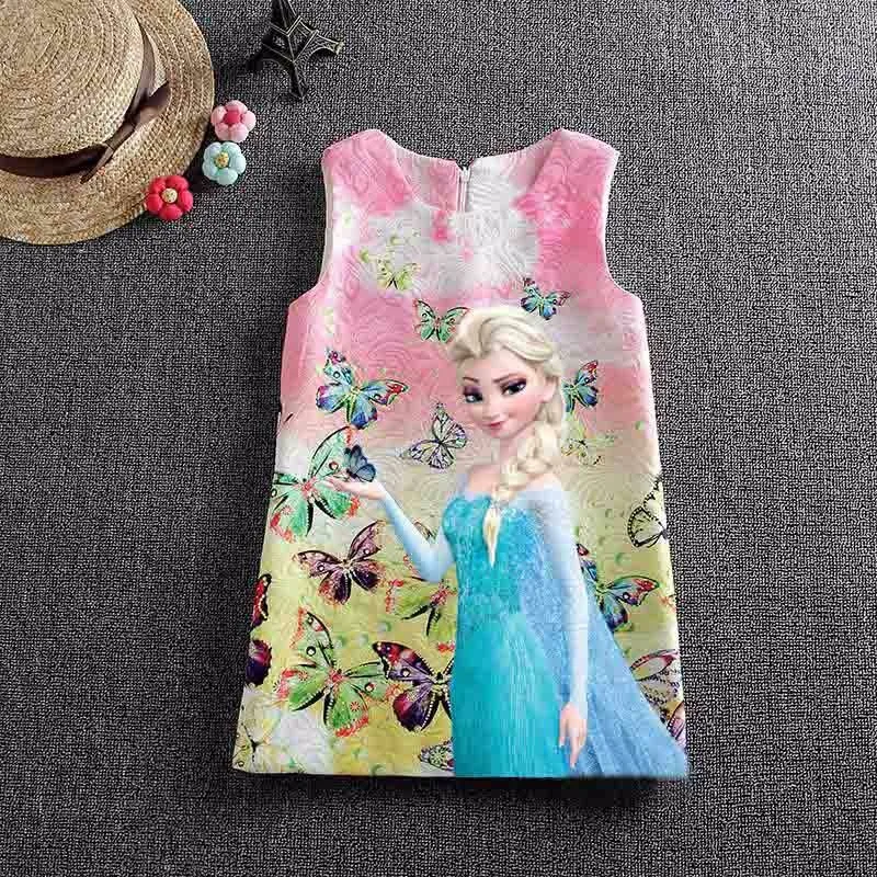 

Anna Elsa Dresses for Girls Snow Queen Elsa Dress Vestidos Butterfly Flower Dress Kids Elza Costume Clothes