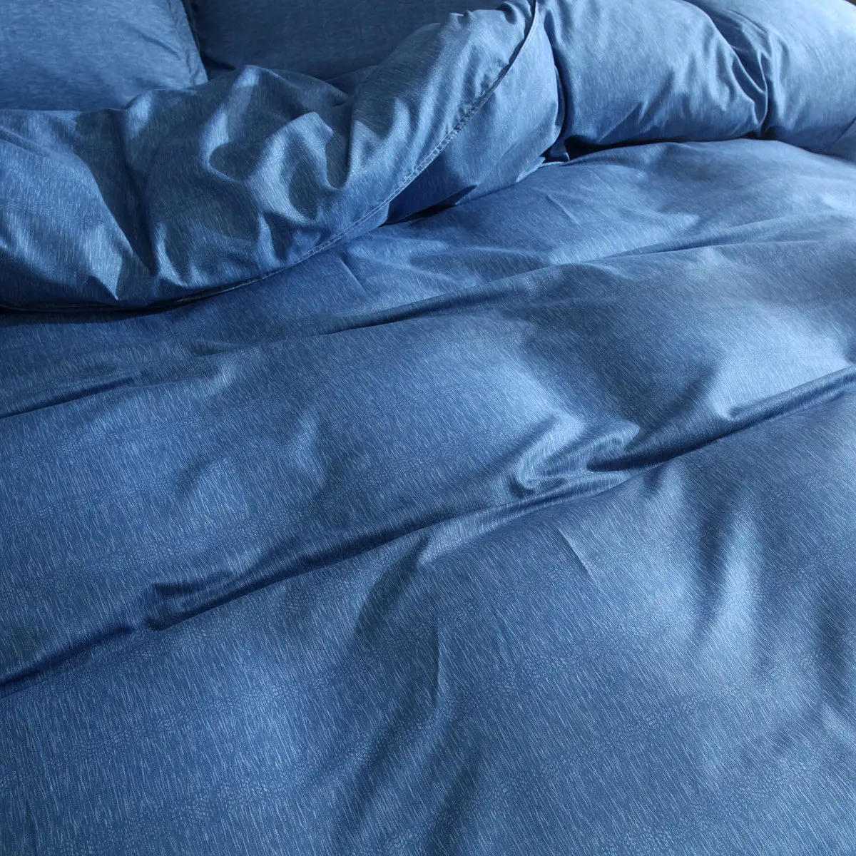 بسيطة لحاف طقم أغطية 3 قطع الصلبة الملك الملكة حجم 100% البوليستر المنزل جودة نوم المنسوجة طقم سرير دون ورقة