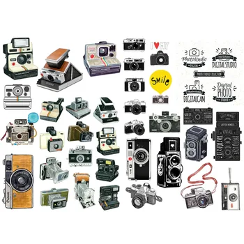 

1 PCS Retro Antique Camera Photo Korean Precut Decoration Stickers Desk Organizer School Supplies Office Accessories