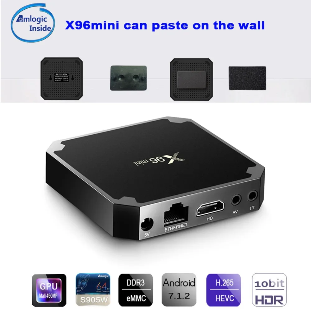 ТВ приставка X96 Mini Android 7 1 4K Amlogic S905W 2 + 16 ГБ Wi Fi|ТВ-приставки и медиаплееры| |