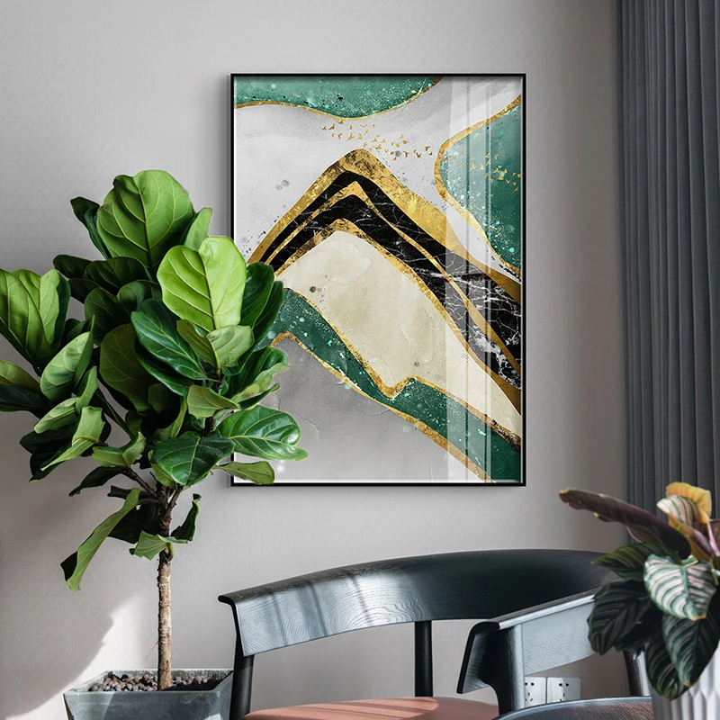 

Maeham Nordic Canvas Painting Golden Mountain Prints Art Posters Prints Abstract Art Wall Pictures Living Room Unframed Poster