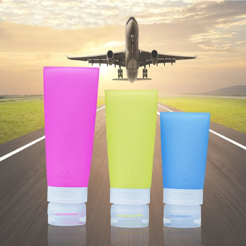 

38ML/80ML New Cute Storage Bottles Mini Travel Silicone Packing Bottle Lotion Shampoo Tube Container Refillable Bottles