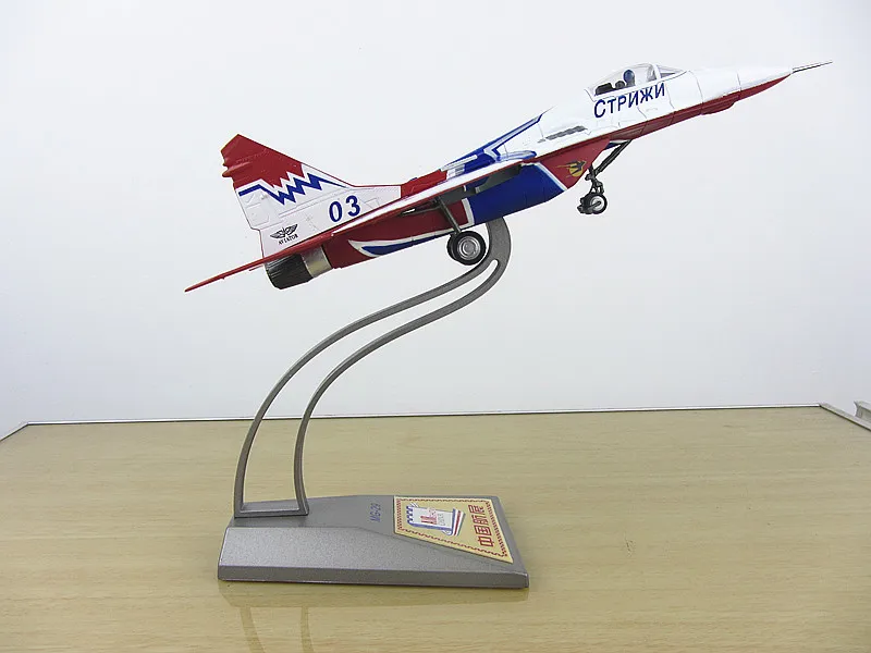 

RIAN DAY 1/72 Scale Military Model Toys Mikoyan MiG-29 Fulcrum Swift Aerobatic Team Fighter Diecast Metal Plane Model Toy