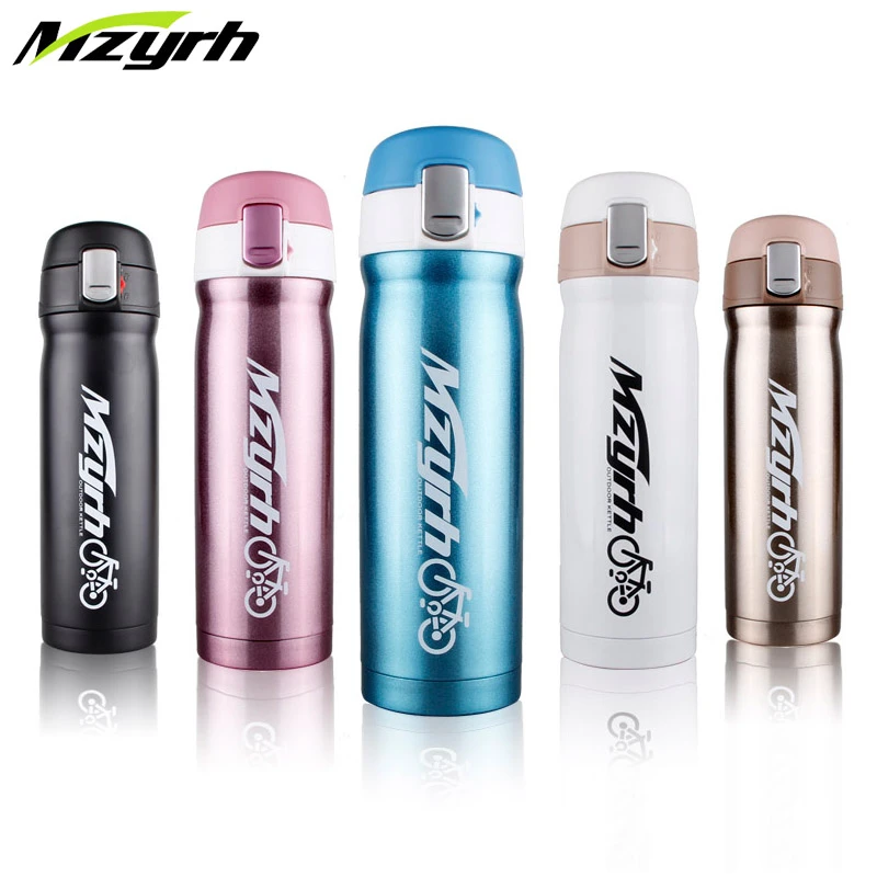 MZYRH botella de agua bicicleta, termo de acero inoxidable para deportes al aire libre, 450ml|bicycle flask|bicycle water bottlethermos - AliExpress
