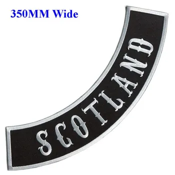 

Wholesale Scotland motorcycle biker patches iron on patches for full back jackets clothing embroidery rocker patches in stock