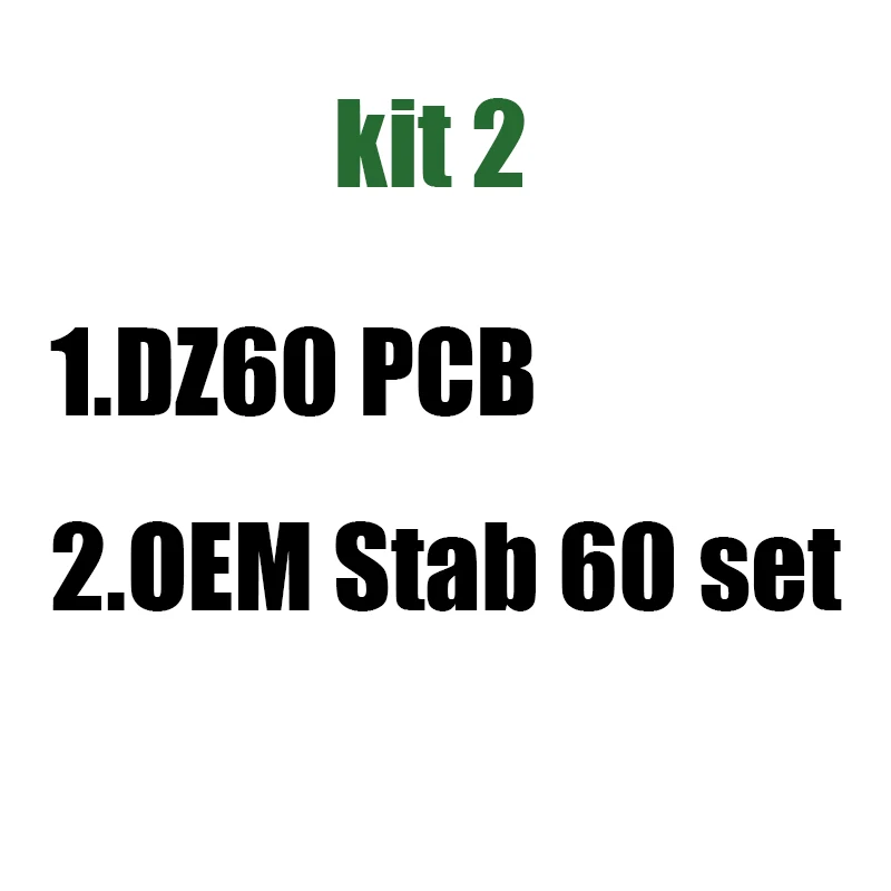 V3 DZ60 PCB 60% макет Mini usb/type-C интерфейс с RGB undergrow supprt стрелка ключ для пользовательской механической клавиатуры - Цвет: KIT 2