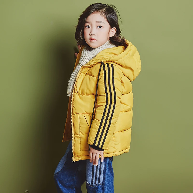 

New 2018 Fashion Children Winter light Jacket Girl Winter Coat Kids Warm Collar Hooded long down Coats upset For Teenage 4Y-14Y