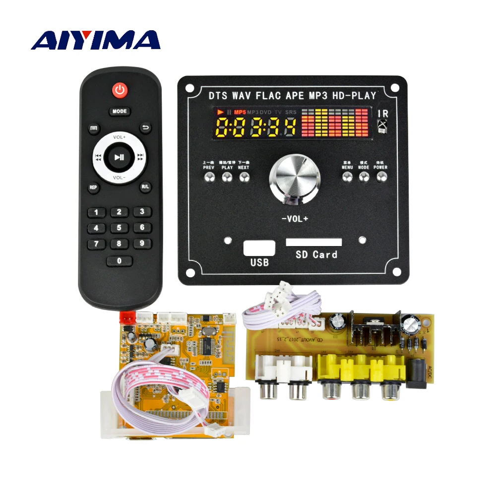 

Aiyima DTS Lossless Decoding Bluetooth Receiver Board APE Player MP4/MP5 MP3 Decoder Board MTV HD Video Player