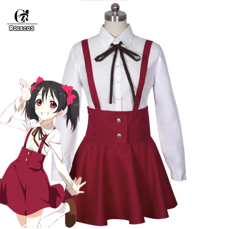 ROLECOS аниме Love Live костюмы для косплея Нико Ядзава косплей Лолита Платье милое