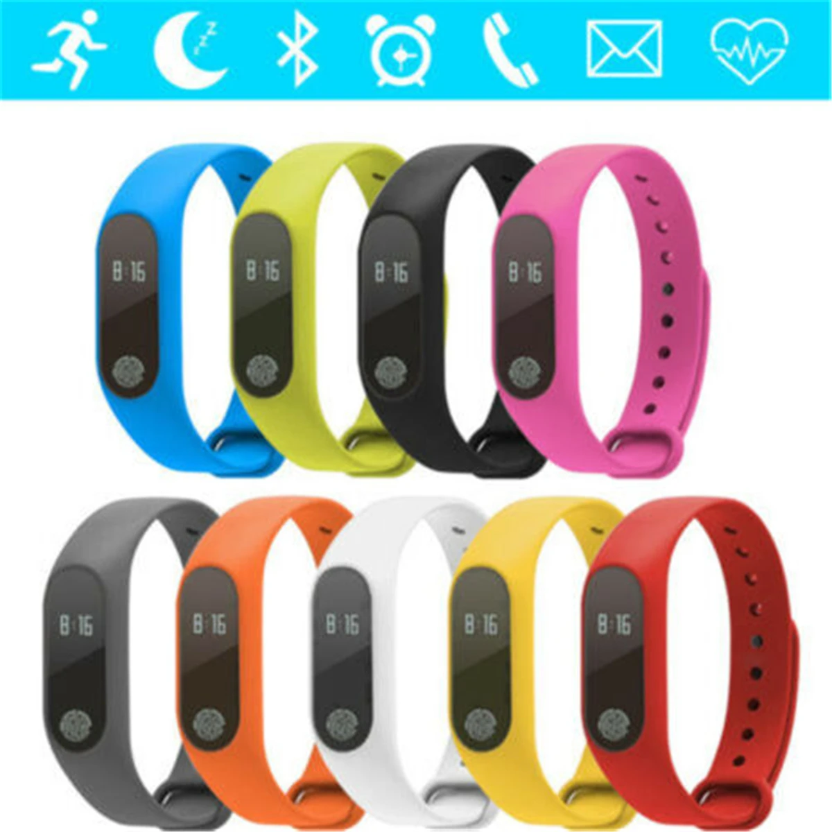 M2 Bluetooth Смарт браслет часы Mi ni Band Водонепроницаемый фитнес трекер для измерения