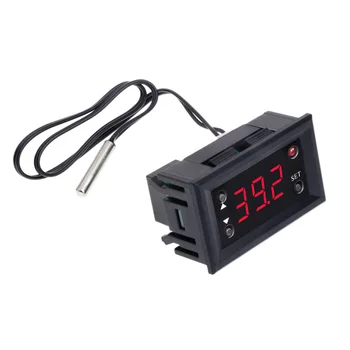 

W1218 Digital Thermostat DC12V Temperature Controller For Incubator w/ Probe Red Great Value