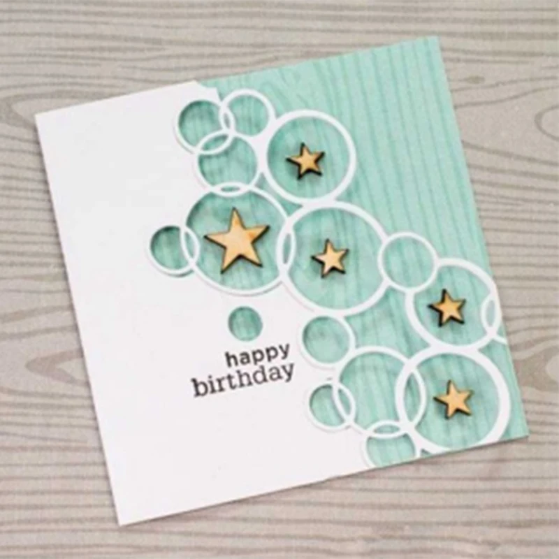 

Birthday Decorative Circles Metal Cutting Dies Stencil Scrapbooking Photo Album Decor Paper Card Making DIY Embossing Crafts