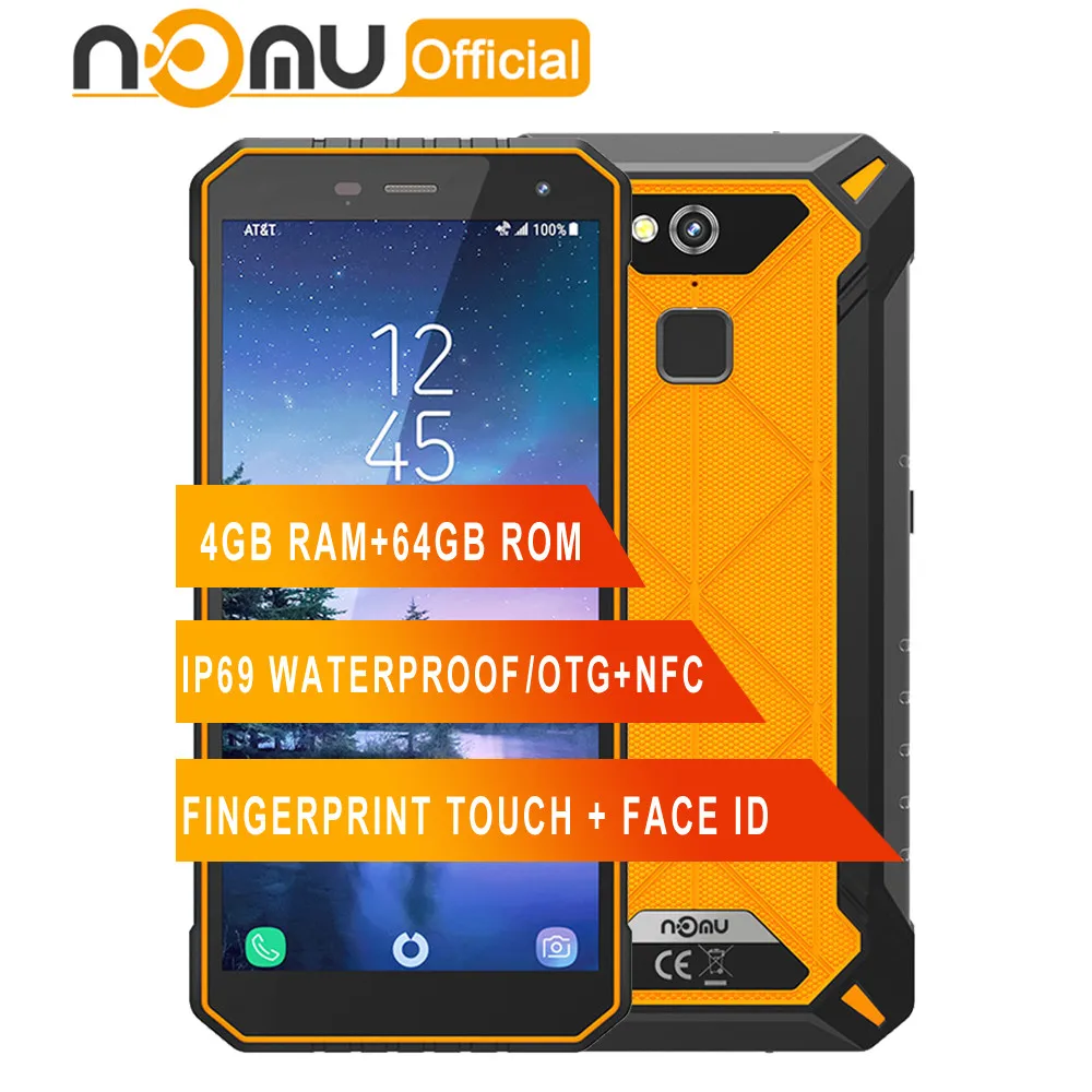 

Nomu S50 PRO IP69 Waterproof Mobile Phones Android 8.1 5.72" HD+ Octa Core MTK6763 4GB 64GB NFC FACE ID 16MP 5000mah Smartphones