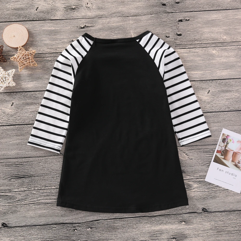 Spring Girls Dress 2018 Striped Long Sleeve Kids Costumes For Girls Princess Unicorn Print Party Dresses Autumn Children Clothes (13)