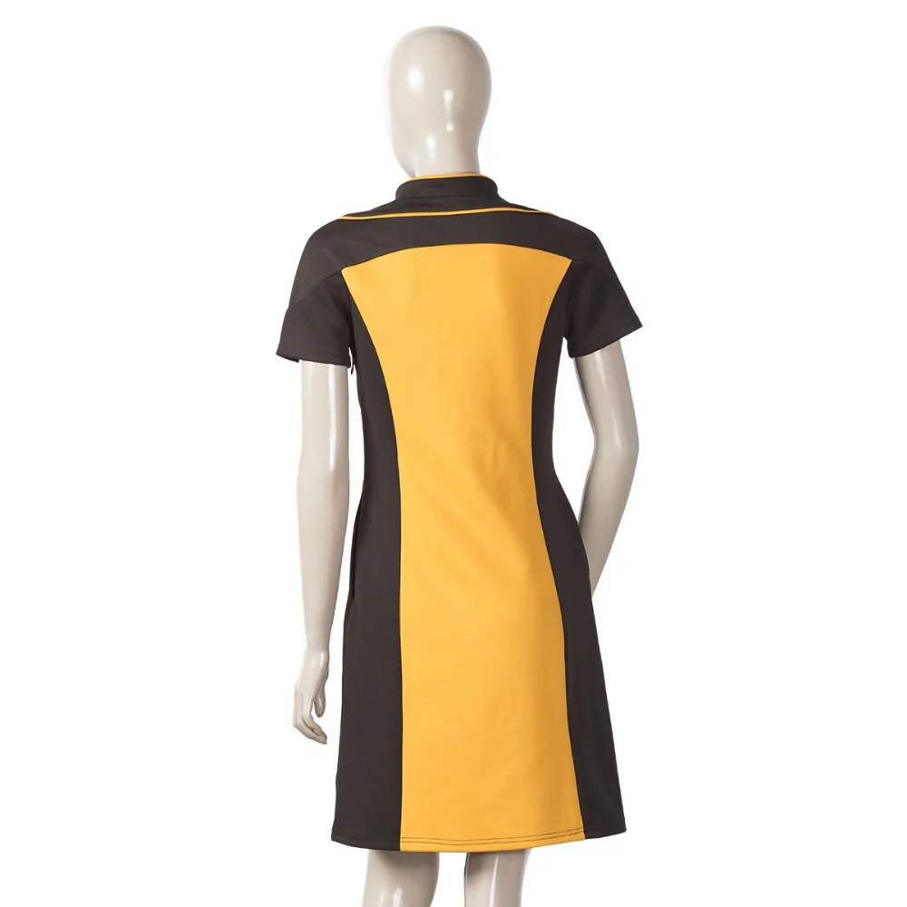 Star Trek The Next Generation Women's Skant Uniform Star Trek Yellow Dress Pin (10)