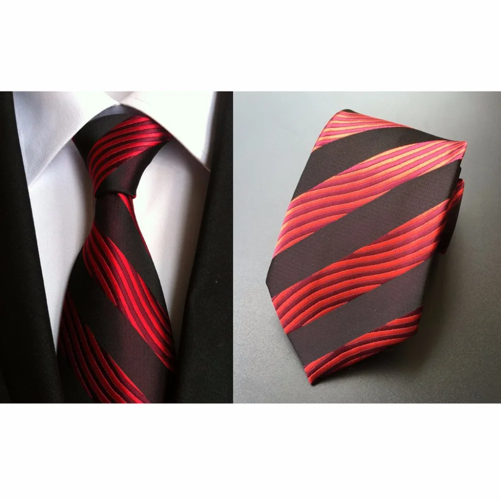 Мужские классические полосатые тканые жаккардовые галстуки повседневные Галстуки для деловых аксессуаров