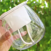 Прозрачный пластиковый цветочный горшок, имитация стекла полный прозрачный креативный ленивый круглый флакон самопоглощающий цветочный горшок