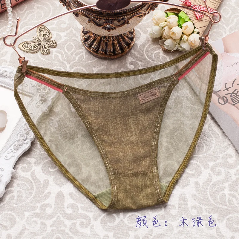 New Fashion 2018 Imitation Jeans Women's Panties Transparent Underwear Women Net Yarn Soft Briefs Sexy Lingerie Low Waist (23)